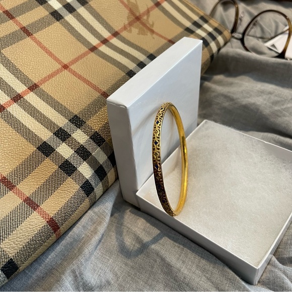 Vintage 18k Gold Plate Over Silver with Enameled Accents Bracelet - Picture 6 of 12